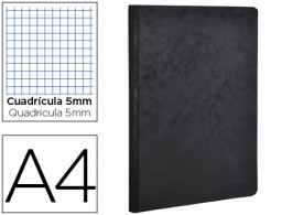 Libreta encolada Age-Bag A4 96h c/5mm. tapa cartulina color negro